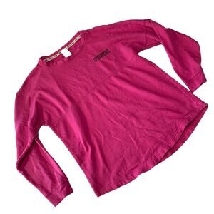 Pink by victorias secret womens small pink love pullover sweatshirt lightweight